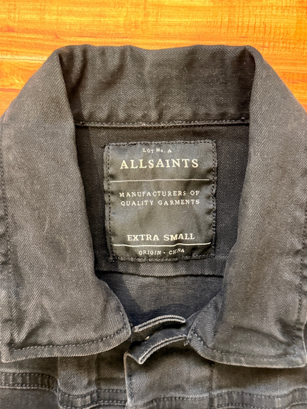 AllSaints Black Men's Denim Jacket - Extra Small